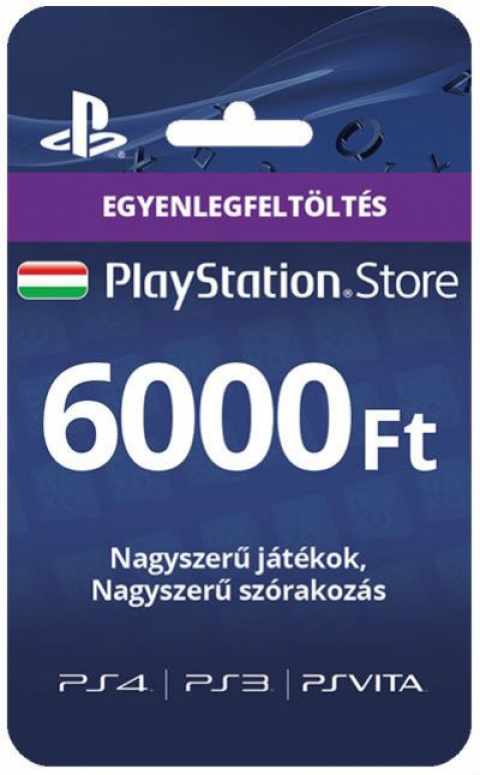 Sony PlayStation Store 6000 Ft-os Feltöltőkártya (PS719456896)